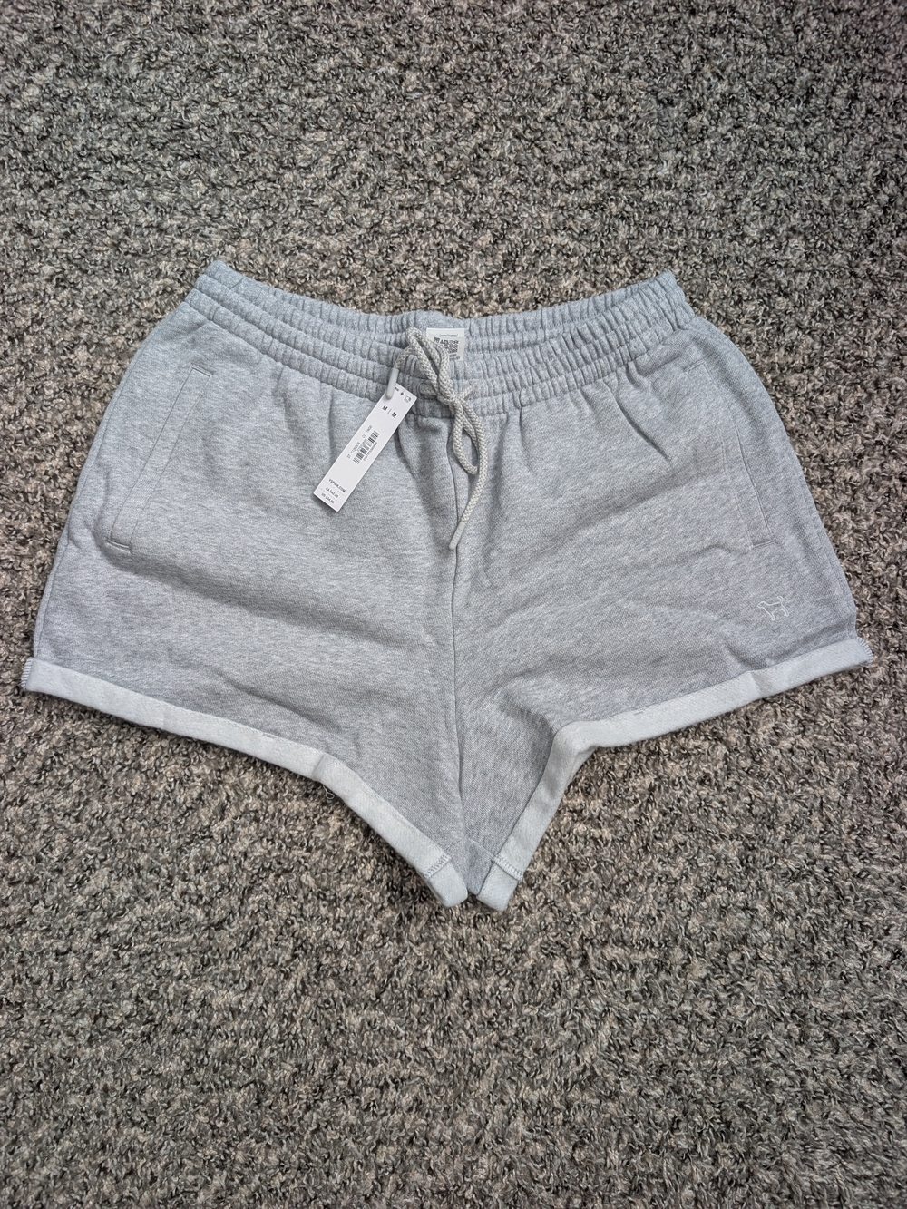 NWT PINK Victoria's Secret Light Gray Athletic Lounge Shorts